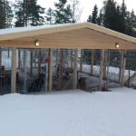 Två nya hundgårdar med tak byggdes 2016.